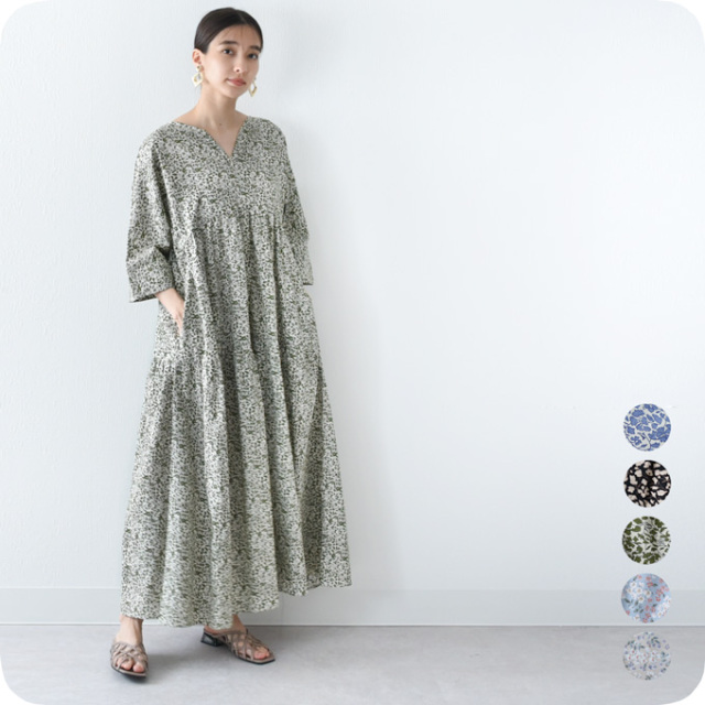 授乳服 マタニティ 花柄 ワンピース シャツワンピース ロング マキシ 春夏 秋 授乳口 妊婦服 産前産後 Pearls パールズ