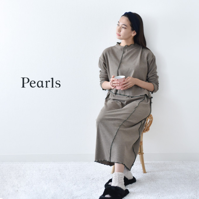 授乳服 マタニティ ルームウェア 秋 マキシ ワンピース マタニティパジャマ 授乳口 部屋着 入院  Pearls パールズ