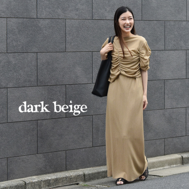 マタニティ 授乳服通販 パールズ ジャガード素材 春夏用ロングドレス