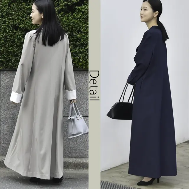 授乳服 マタニティ ワンピース お宮参り フォーマル ロング マキシ丈 長袖 胸リボン 入学式 Pearls パールズ