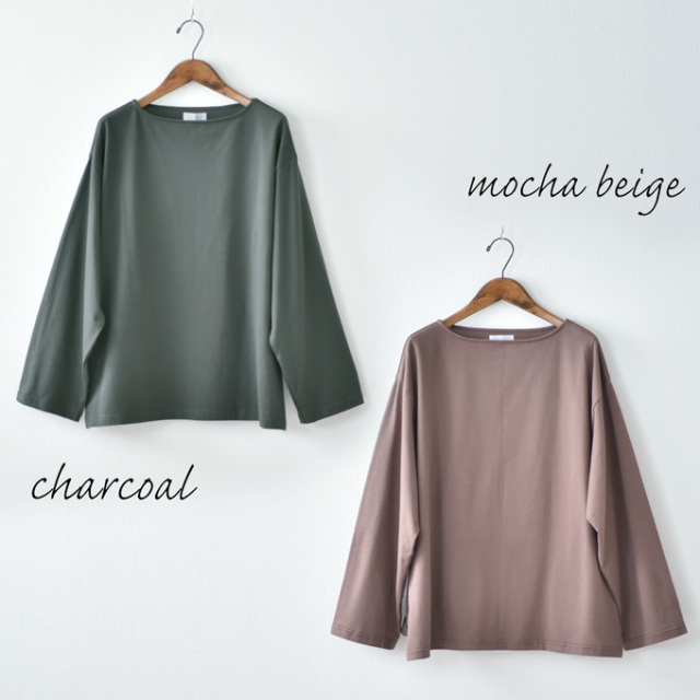 日本製 授乳服 トップス 長袖 マタニティ ロンT ボートネック 授乳口付き Pearls パールズ