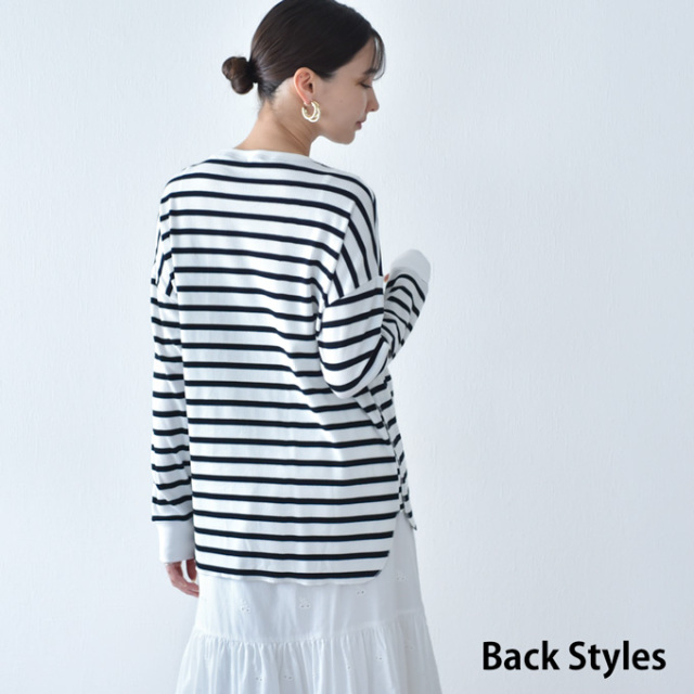 授乳服 マタニティ ボーダー トップス 長袖 ロンT ワッフル サーマル コットン 授乳ケープ 授乳ケープ一体型 Pearls パールズ