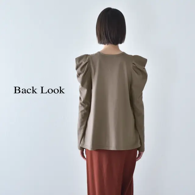 日本製 授乳服 トップス 長袖 マタニティ ロンT プルオーバー 授乳口付き パワーショルダー 秋冬 Pearls パールズ