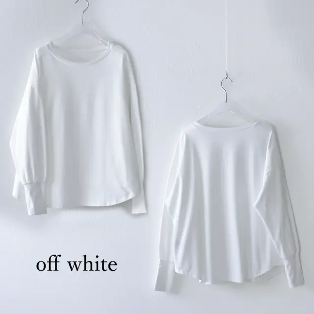 授乳服 マタニティ トップス 長袖 ロンT 天竺 コットン 授乳口付き 授乳ケープ一体型 Pearls パールズ