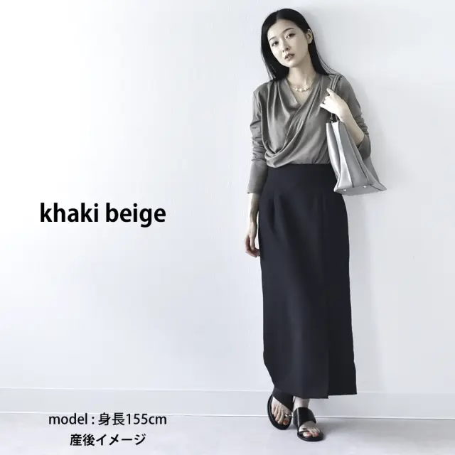 授乳服 マタニティ トップス カシュクール 前開き 半袖 長袖 カットソー 春夏 秋冬 Pearls パールズ