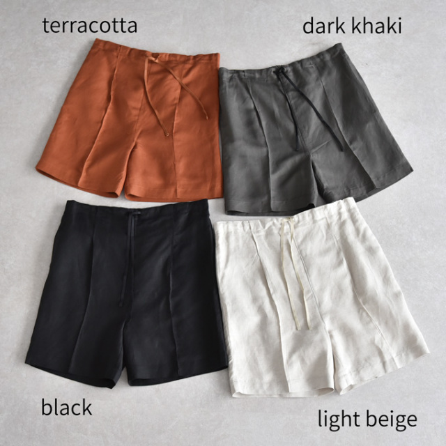 マタニティ ハーフパンツ 夏 ショートパンツ ショーパン パンツ ハーフ丈 麻 リネン Pearls パールズ
