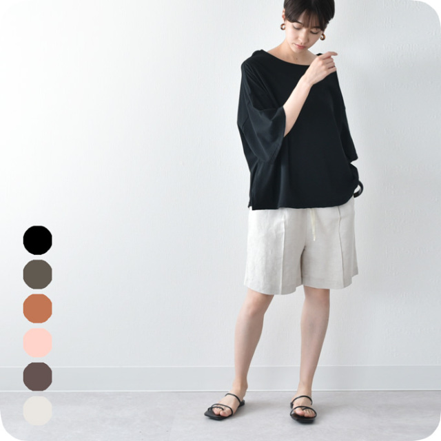 マタニティ ハーフパンツ 夏 ショートパンツ ショーパン パンツ ハーフ丈 麻 リネン Pearls パールズ