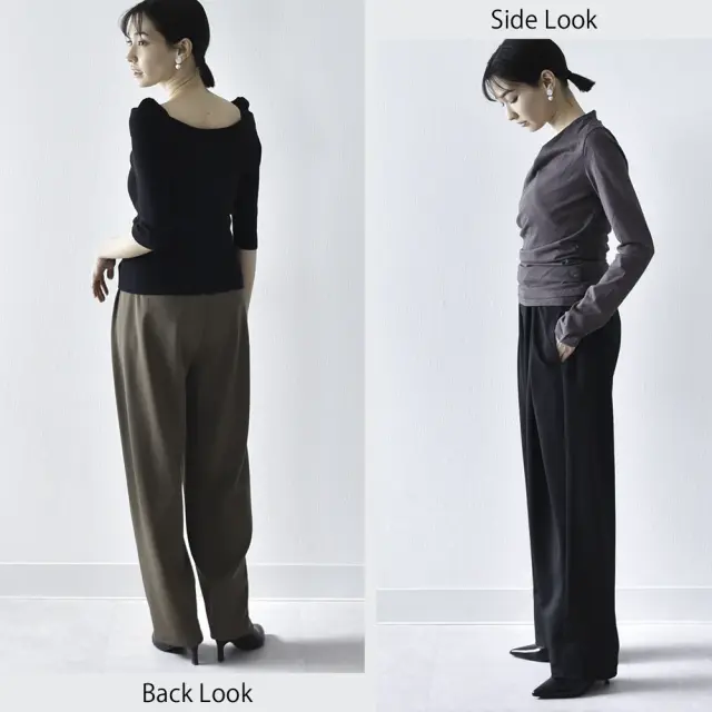 マタニティ パンツ ボトム 産前産後 オフィス きれいめ ストレッチ ウエスト調節 ウエストゴム Pearls パールズ