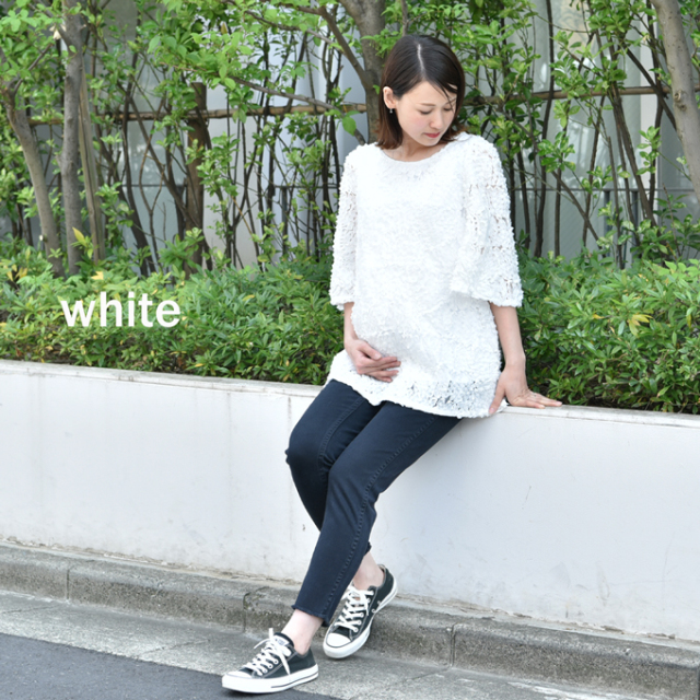 Pearls パールズ マタニティ トップス ブラウス フラワー