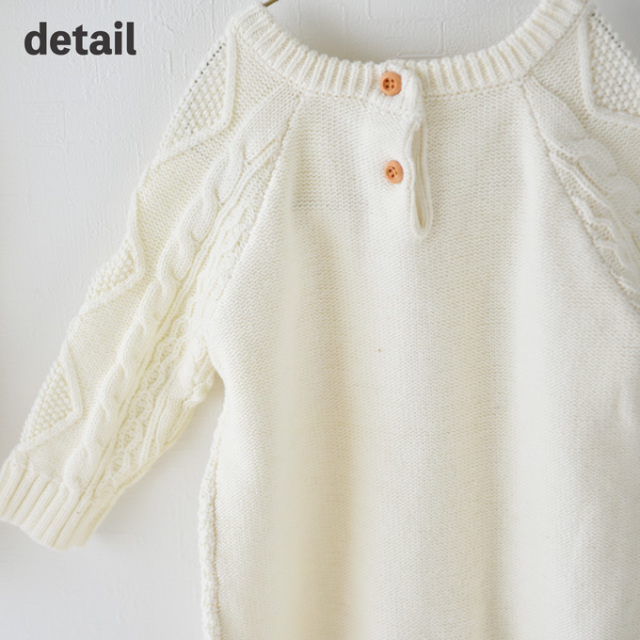 Pearls パールズ ベビー服 冬 男の子 女の子 カバーオール 暖か あったか 綿 コットンニット