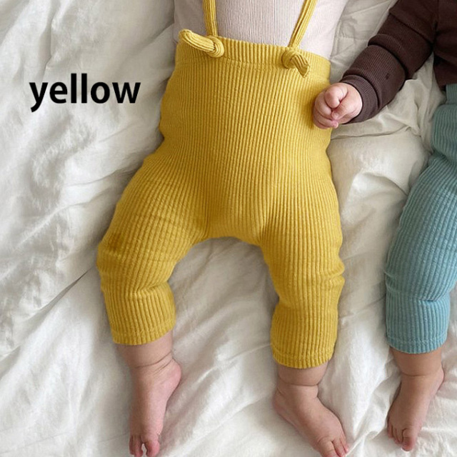 ベビー レギンス リブ ひも付き 無地 シンプル あったか 女の子 男の子 Pearls パールズ