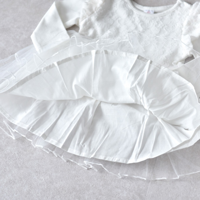 ベビードレス ベビー服 結婚式 ベビー セレモニードレス 女の子 花柄 ワンピース チュールワンピース Pearls パールズ