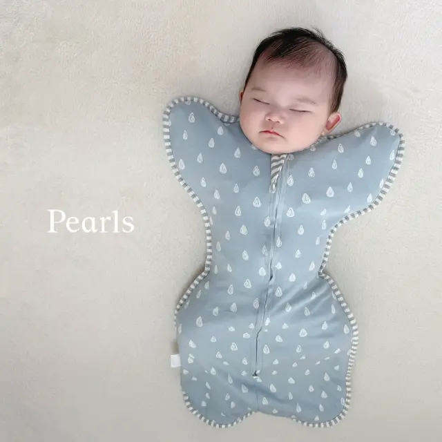 ベビー おくるみ コットン スワドル 赤ちゃん スリーパー 安眠 黄昏泣き 寝ぐずり Pearls パールズ