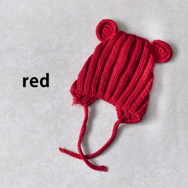 ベビー 帽子 赤ちゃん 冬 耳 女の子 男の子 くま ニットキャップ ニット帽 Pearls パールズ