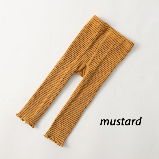 ベビー レギンス 綿 コットン 無地 シンプル あったか メロウ 子供服 Pearls パールズ