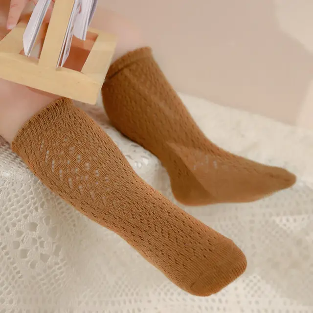 ベビー キッズ ソックス 靴下 ハイソックス レース編み シンプル 女の子 男の子 赤ちゃん Pearls パールズ