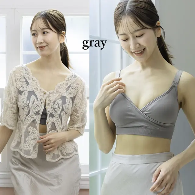 授乳ブラ 大きい胸 ノーストレス ストレスフリー ホック 2WAY カシュクール ストラップオープン マタニティ Pearls パールズ