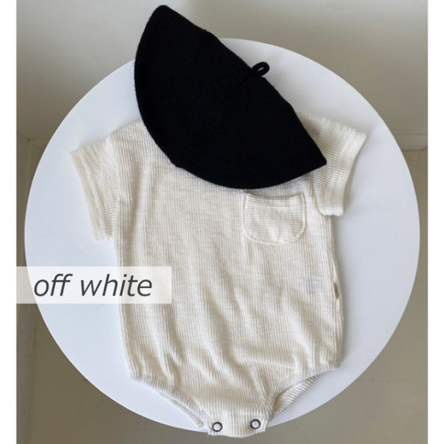 ベビー ベビー服 ロンパース リブ 半袖 春夏秋 女の子 子ども 子供服 Pearls パールズ