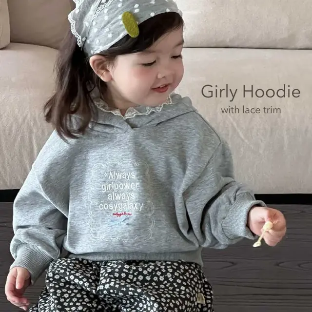 ベビー キッズ トップス フーディー レース ベビー服 キッズ服 上着 子供服 長袖 Pearls パールズ