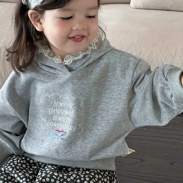 ベビー キッズ トップス フーディー レース ベビー服 キッズ服 上着 子供服 長袖 Pearls パールズ