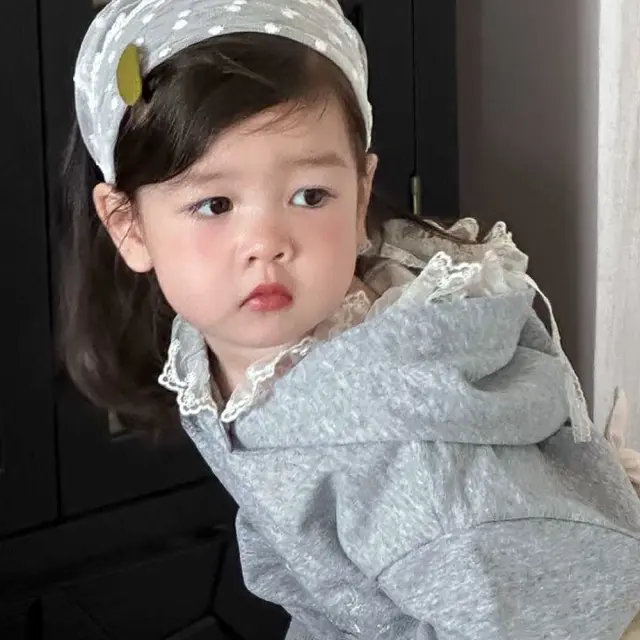 ベビー キッズ トップス フーディー レース ベビー服 キッズ服 上着 子供服 長袖 Pearls パールズ