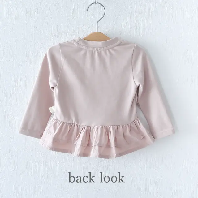 ベビー キッズ トップス プルオーバー ベビー服 キッズ服 子供服 長袖 裾フリル ガーリー Pearls パールズ