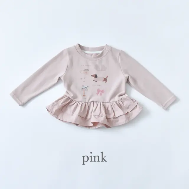 ベビー キッズ トップス プルオーバー ベビー服 キッズ服 子供服 長袖 裾フリル ガーリー Pearls パールズ