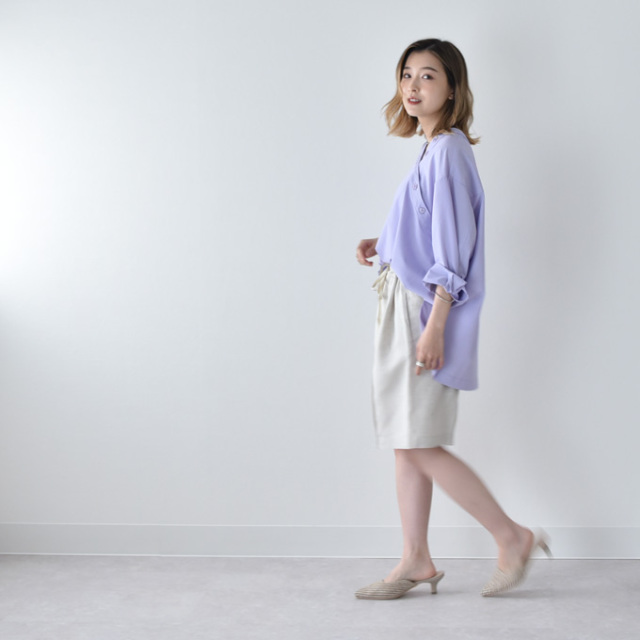 授乳ケープ 授乳服 マタニティ トップス シャツ ブラウス ボタン 春夏 Pearls パールズ