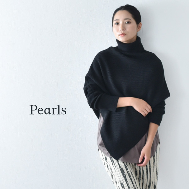 マタニティ 授乳服 ニット タートルネック セーター 秋冬 冬 暖か トップス Pearls パールズ