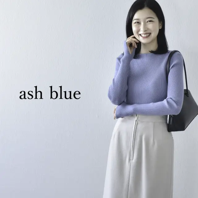 マタニティ通販パールズ 授乳ボートネックリブニット 暖か フィット 秋冬