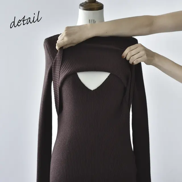 授乳服 マタニティ ボートネック トップス 冬 ニット リブ 暖かい 授乳口 Pearls パールズ