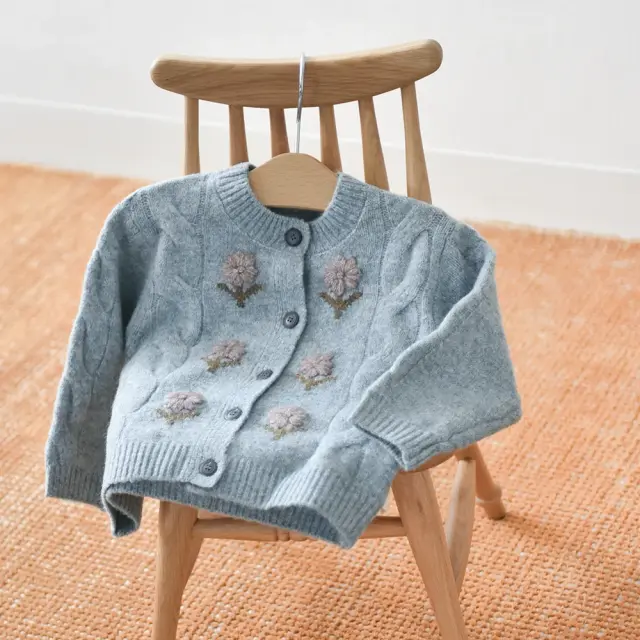 ベビー キッズ トップス ニットカーディガン 防寒 ガーリー ベビー服 キッズ服 上着 Pearls パールズ