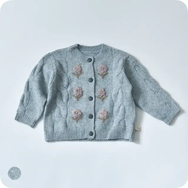 ベビー キッズ トップス ニットカーディガン 防寒 ガーリー ベビー服 キッズ服 上着 Pearls パールズ