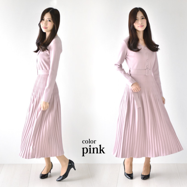 Pearls パールズ 授乳服 マタニティ ワンピース フォーマル ニットワンピ ロング