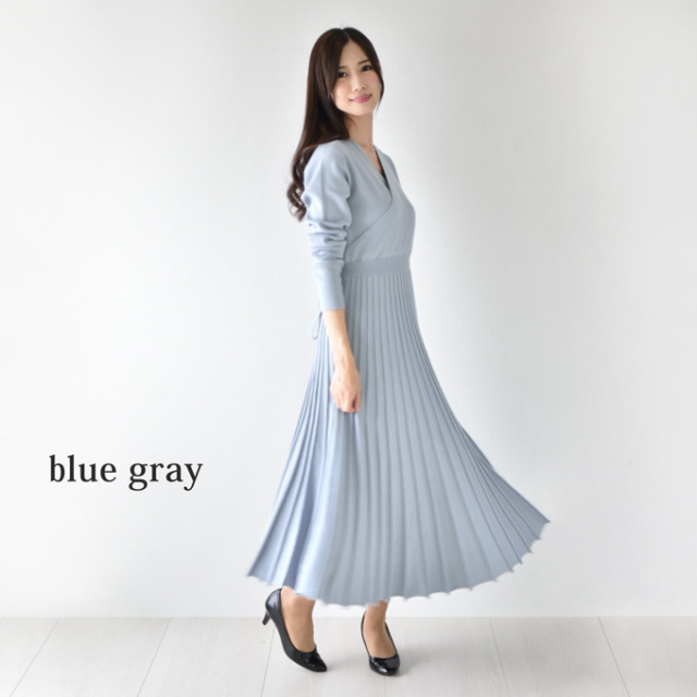 Pearls パールズ 授乳服 マタニティ ワンピース 秋冬 フォーマル ニットワンピ ロング