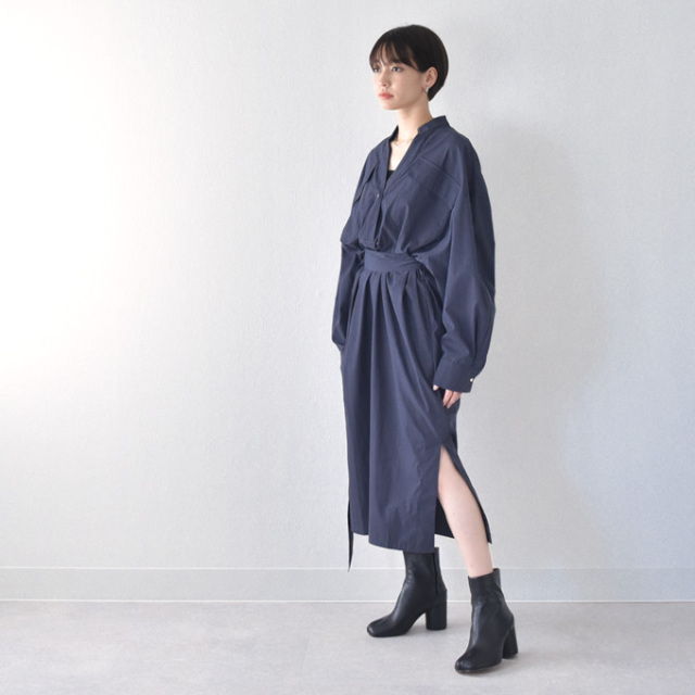 Pearls（パールズ）　マタニティワンピース マタニティ 授乳服通販 パールズ 授乳ケープ一体型 シボプリーツ