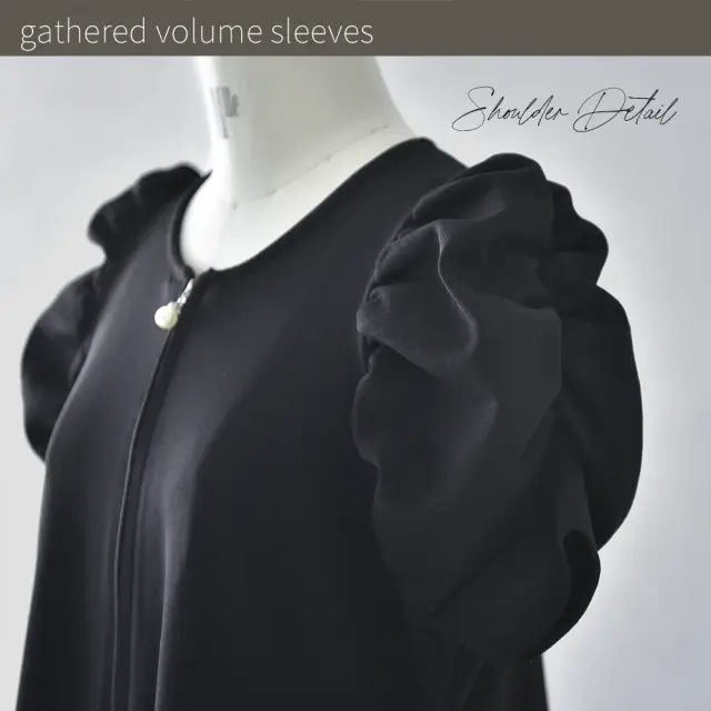 授乳服 マタニティ ニットワンピース ニット ワンピース 授乳口 半袖 ボリューム袖 授乳ケープ Pearls パールズ