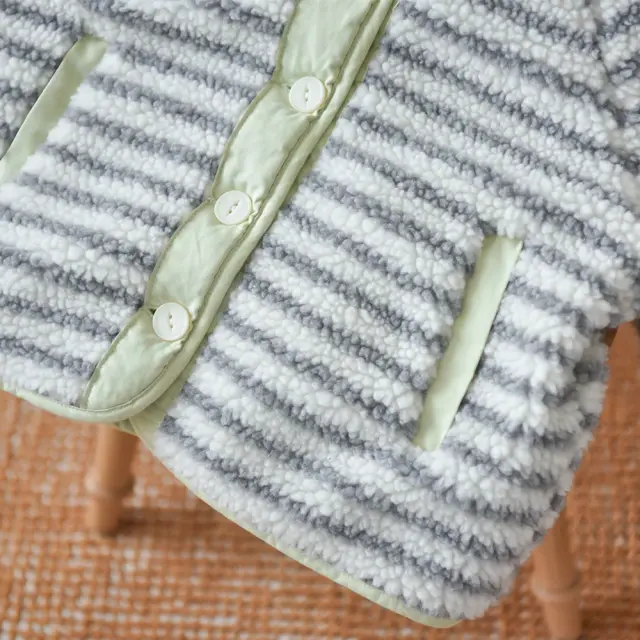 ベビー キッズ アウター ボア ボーダー 防寒 リバーシブル 中綿 ベビー服 キッズ服 Pearls パールズ