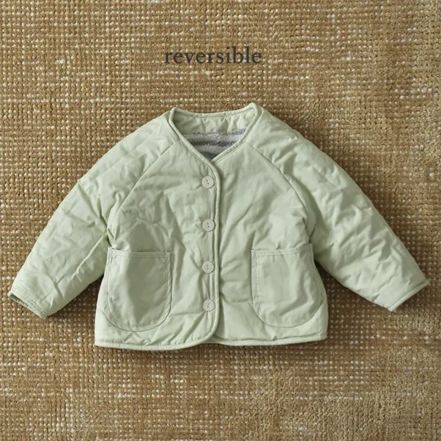 ベビー キッズ アウター ボア ボーダー 防寒 リバーシブル 中綿 ベビー服 キッズ服 Pearls パールズ