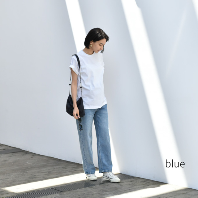 マタニティ デニム ワイド デニムパンツ パンツ マタニティパンツ ワイドパンツ ストレートデニム 夏 ボトム ジーンズ パールズ Pearls