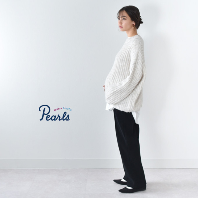 マタニティ パンツ ボトム 冬 裏起毛 あったか 暖かい 極暖 ヒート ズボン Pearls パールズ