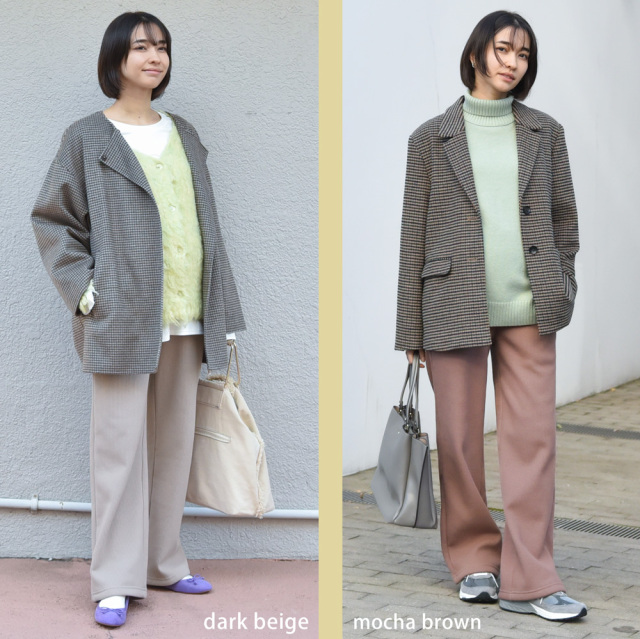 マタニティ リブパンツ 冬 裏ボア 裏毛布 あったか 暖か 防寒 リブ ワイド パールズ Pearls