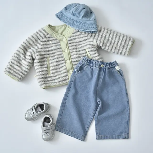 ベビー キッズ パンツ ボトム デニム ワイドシルエット バルーンシルエット ベビー服 キッズ服 Pearls パールズ