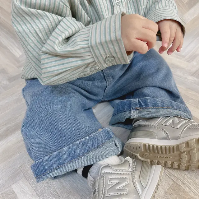 ベビー キッズ パンツ ボトム デニム ワイドシルエット バルーンシルエット ベビー服 キッズ服 Pearls パールズ