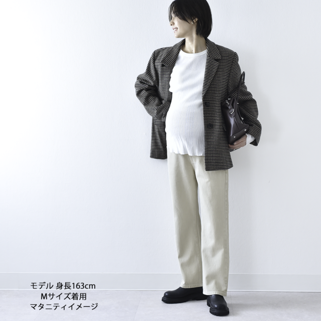 マタニティ デニム ヴィンテージ加工 デニムパンツ ストレートデニム パンツ マタニティパンツ カジュアル Pearls パールズ