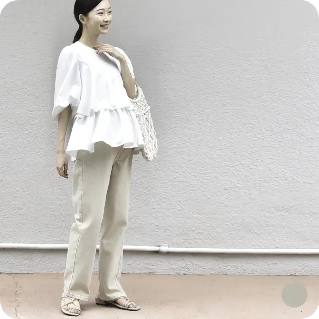 マタニティ デニム ヴィンテージ加工 デニムパンツ ストレートデニム パンツ マタニティパンツ カジュアル Pearls パールズ