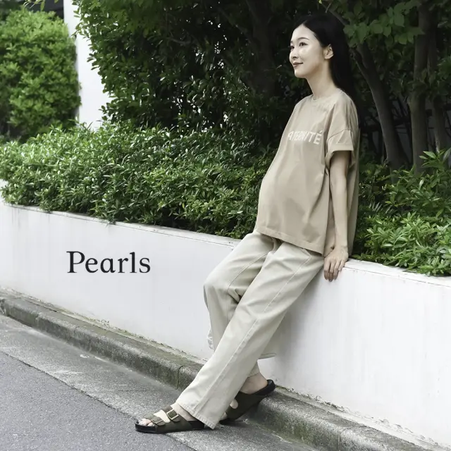 マタニティ デニム ヴィンテージ加工 デニムパンツ ストレートデニム パンツ マタニティパンツ カジュアル Pearls パールズ