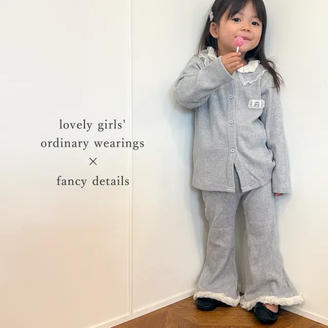 ベビー キッズ セットアップ トップス ボトム パンツ ガーリー ベビー服 キッズ服 Pearls パールズ