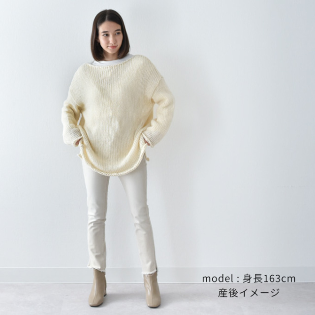 マタニティ 授乳服 ニット セーター 秋冬 冬 暖か トップス 臨月 授乳 Pearls パールズ