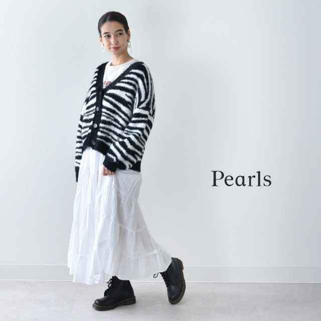 マタニティ 授乳服 ニット モヘア カーディガン 秋冬 冬 暖か トップス Pearls パールズ